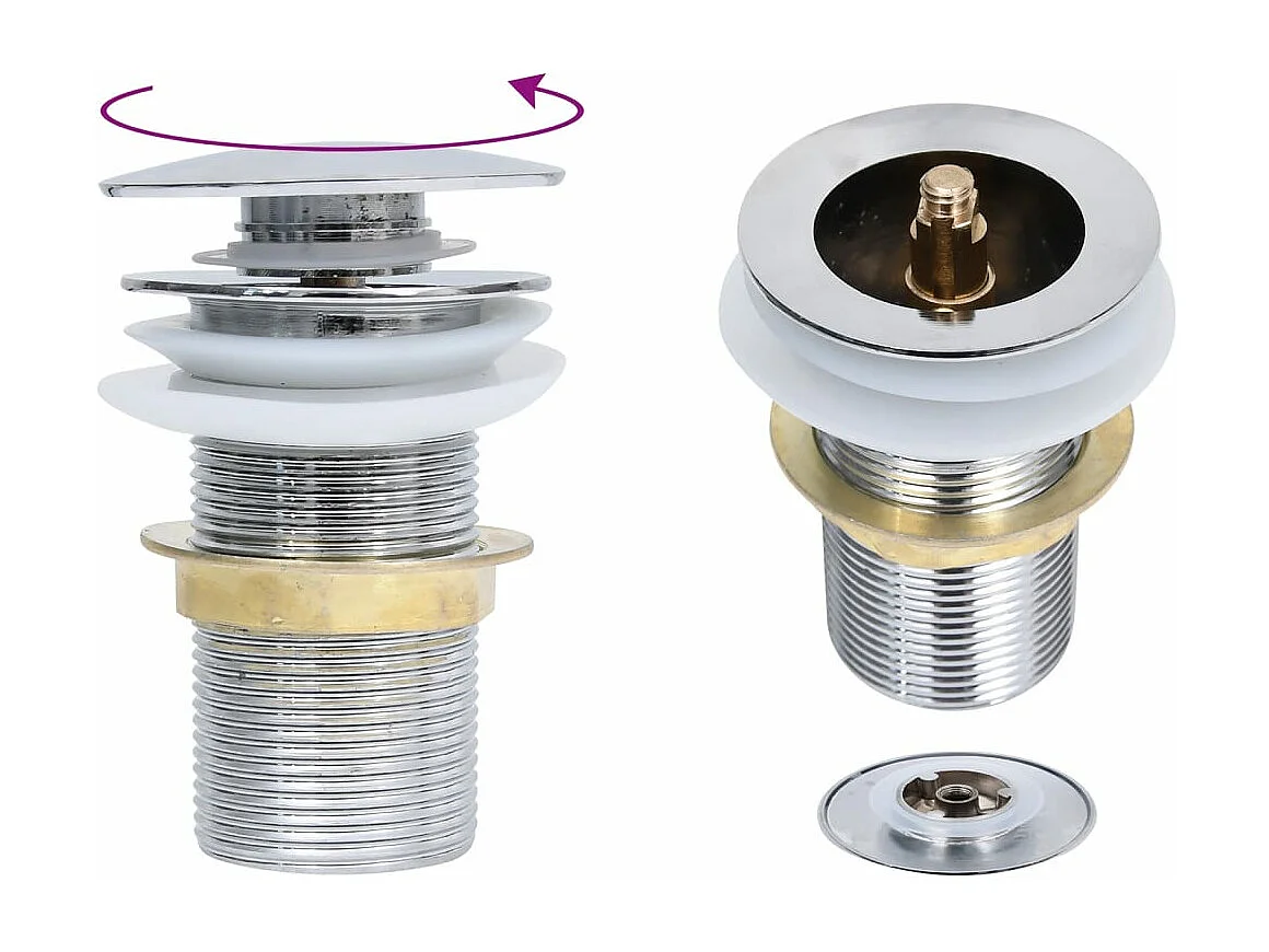 Lavabo vasca con rubinetto e piletta push-pull In vetro temperato