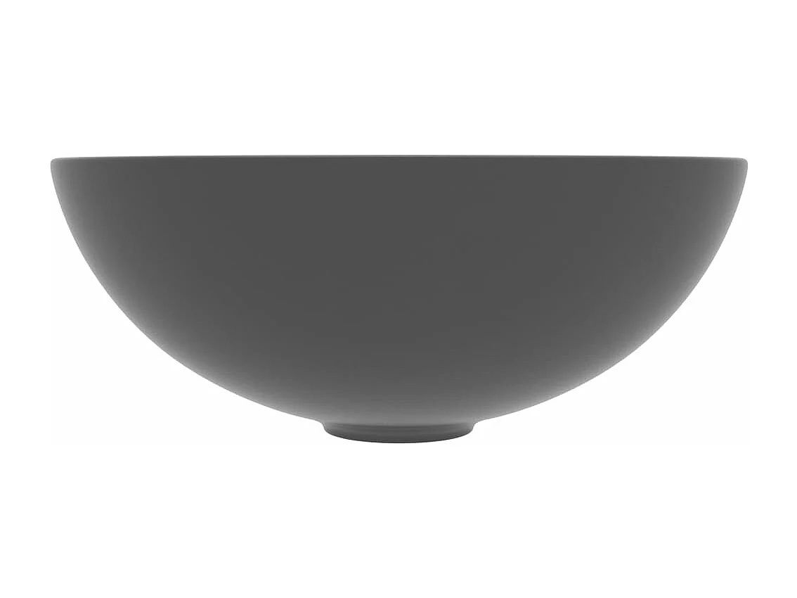 Lavabo Bagno In Ceramica Grigio Scuro Rotondo