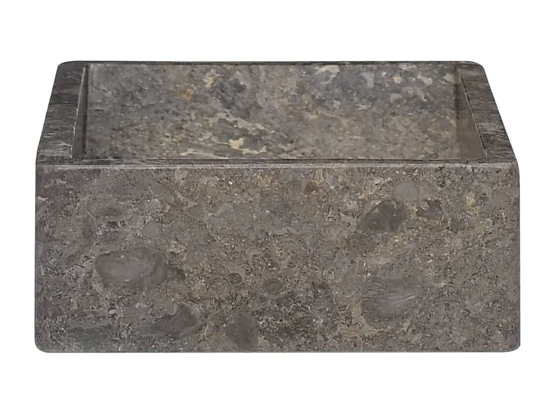 Lavabo 45x30x12 cm marmo grigio lucido