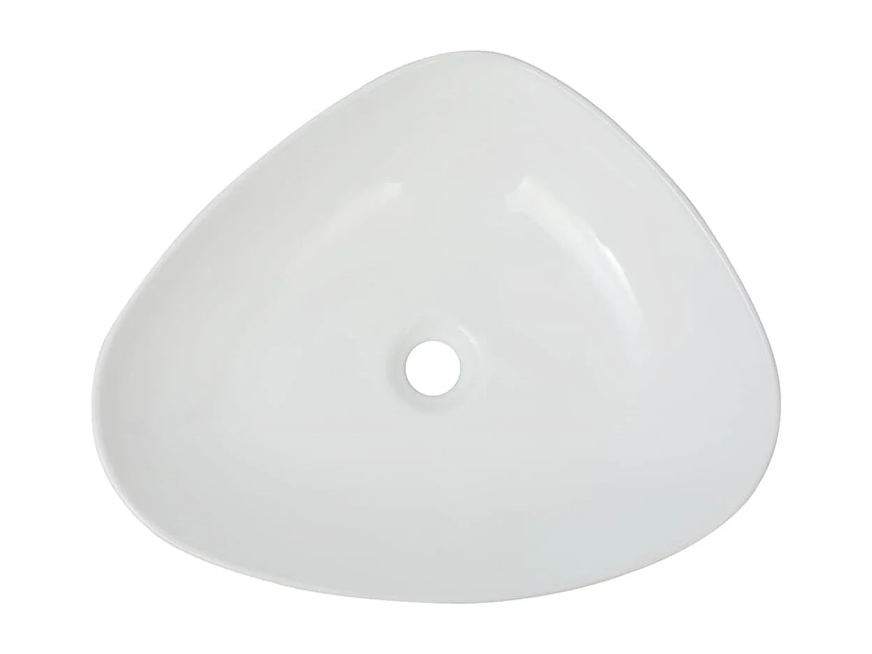 Évier triangulaire Céramique Blanc 50,5 x 41 x 12 cm
