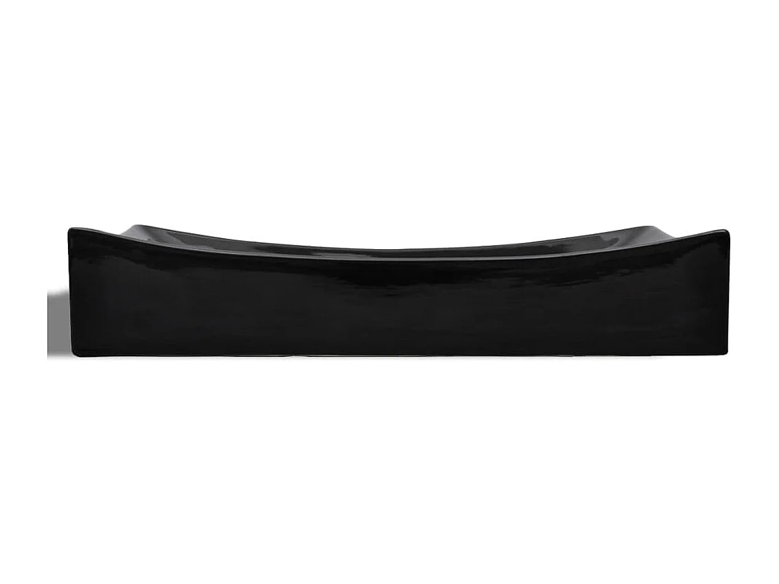 Lavabo rettangolare in ceramica Nero per bagno