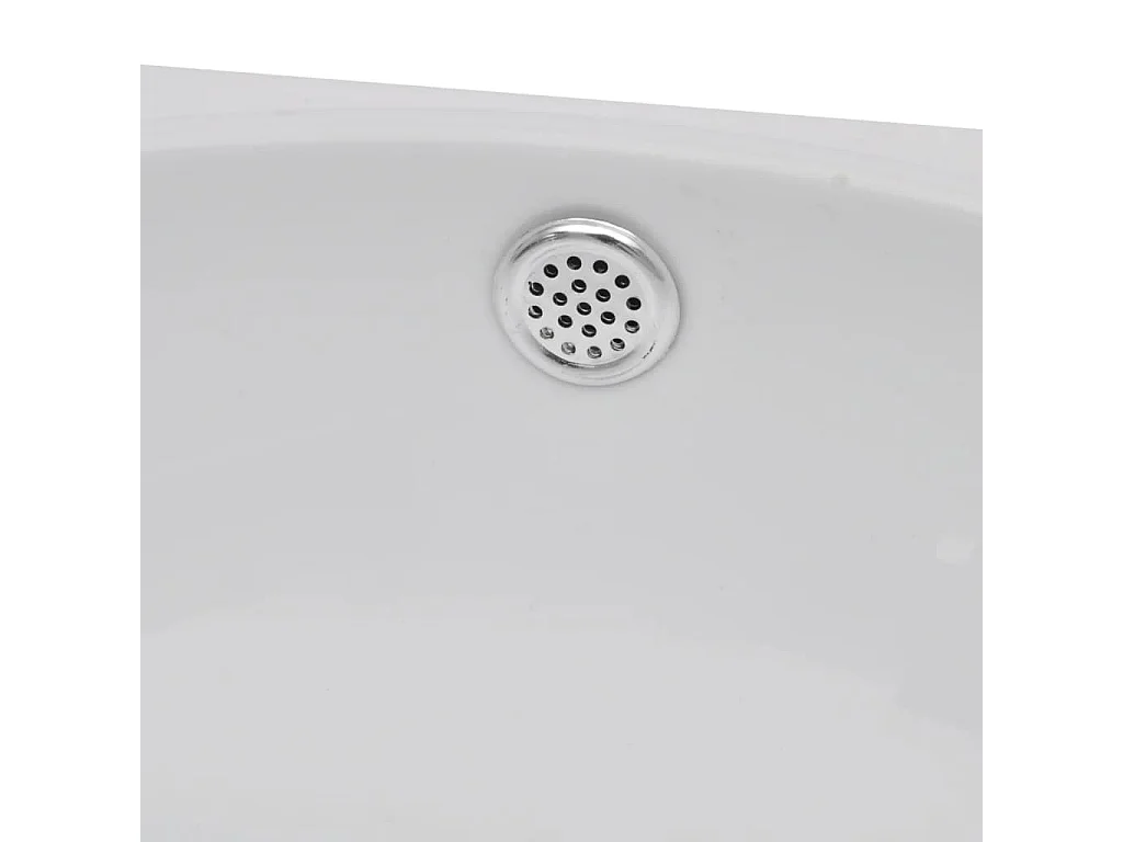 Vasque de salle de bains céramique blanc avec trou de trop-plein