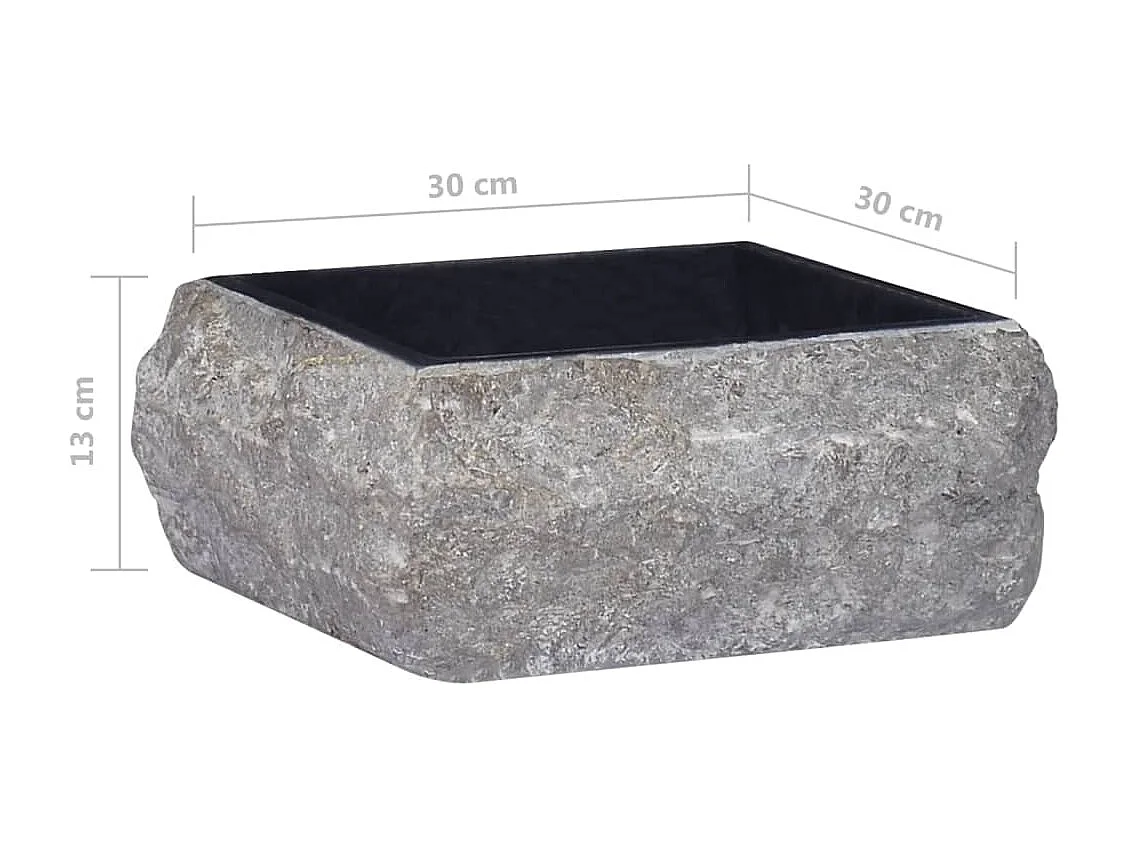Lavabo Nero 30x30x13 cm Marmo