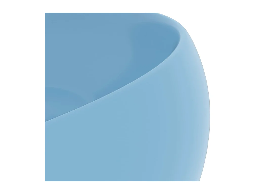 Lavabo rond de luxe Bleu clair mat 40x15 cm Céramique