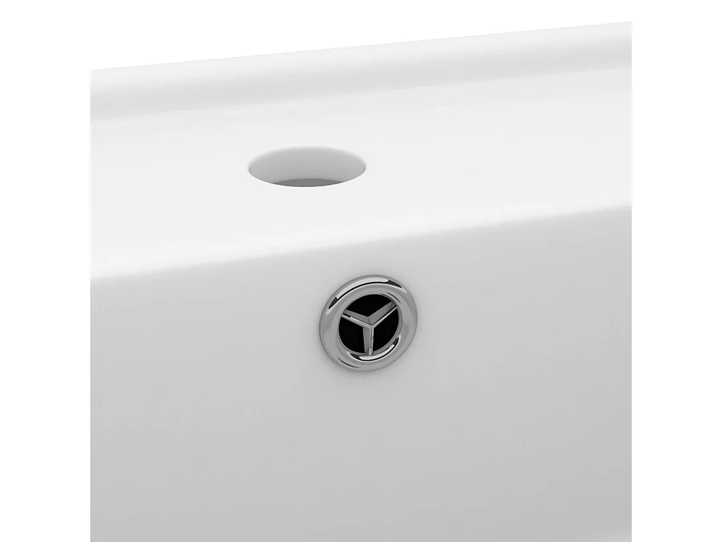 Lavabo Luxury cuadrado con rebosadero Blanco mate 41x41 cm Cerámica