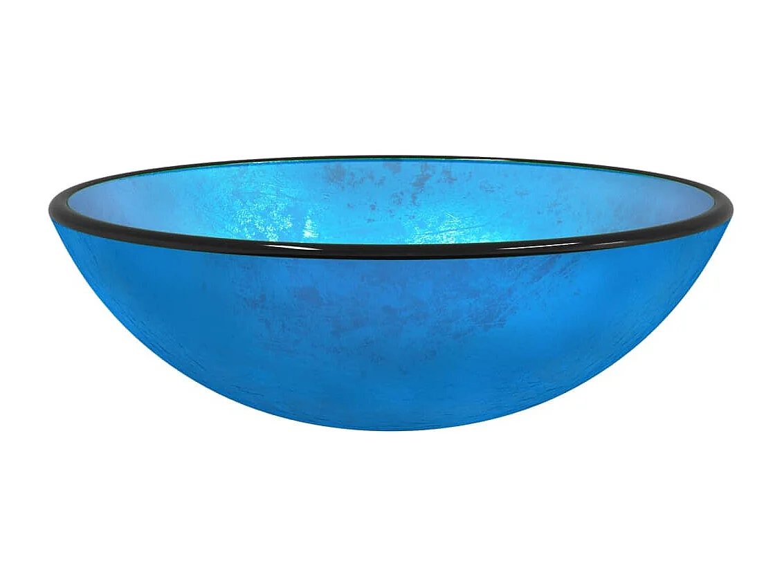 Lavabo in Vetro Temperato 42x14 cm Blu