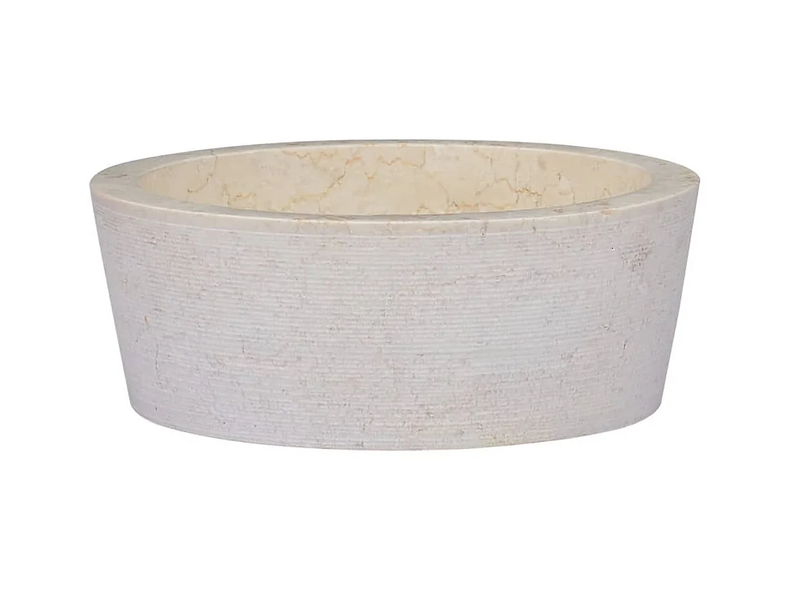 Crème Spoelbak Ø40x15 cm Marmer