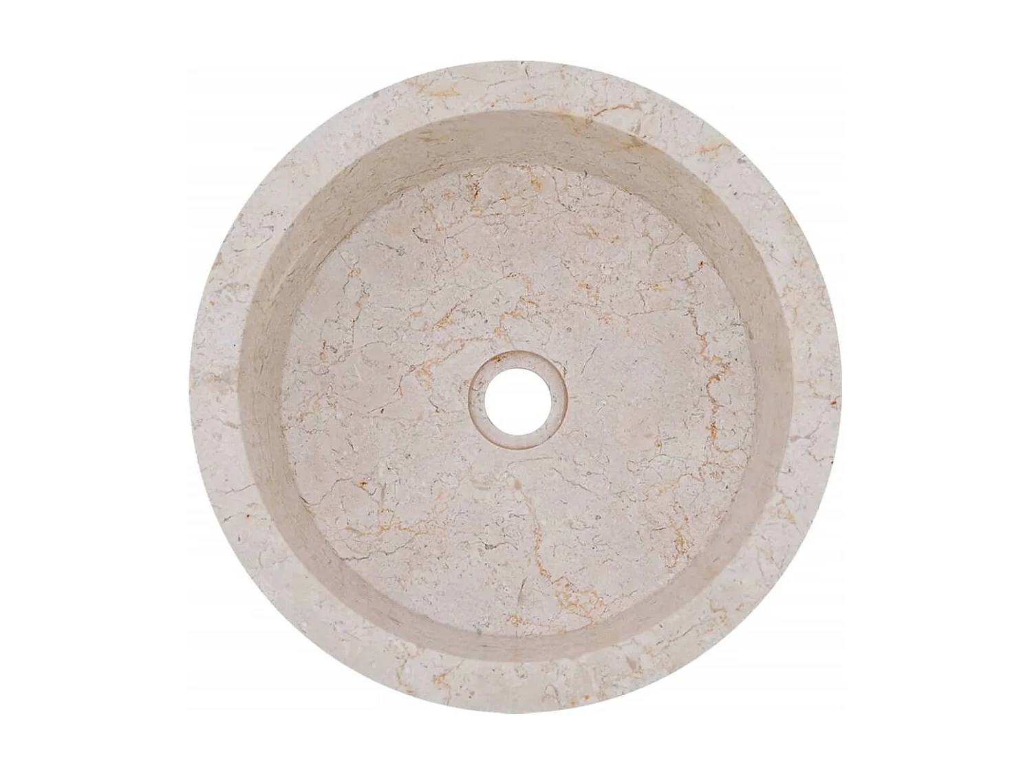 Pia Creme Ø40x15 cm Mármore