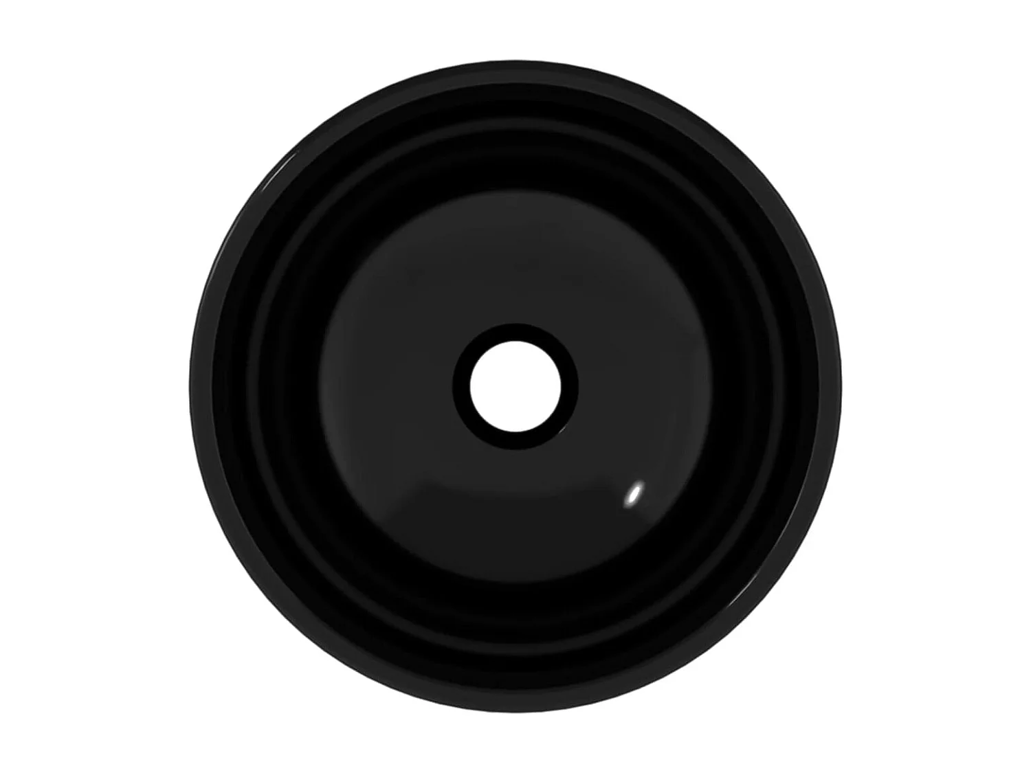 Lavabo in Vetro Temperato 30x12 cm Nero