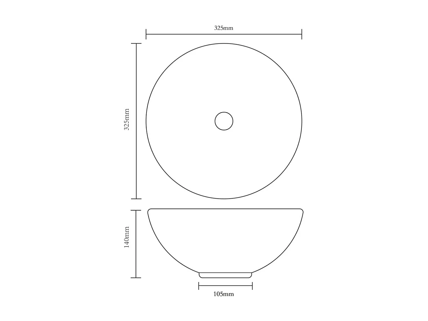 Lavabo 32,5 x 14 cm Céramique Doré