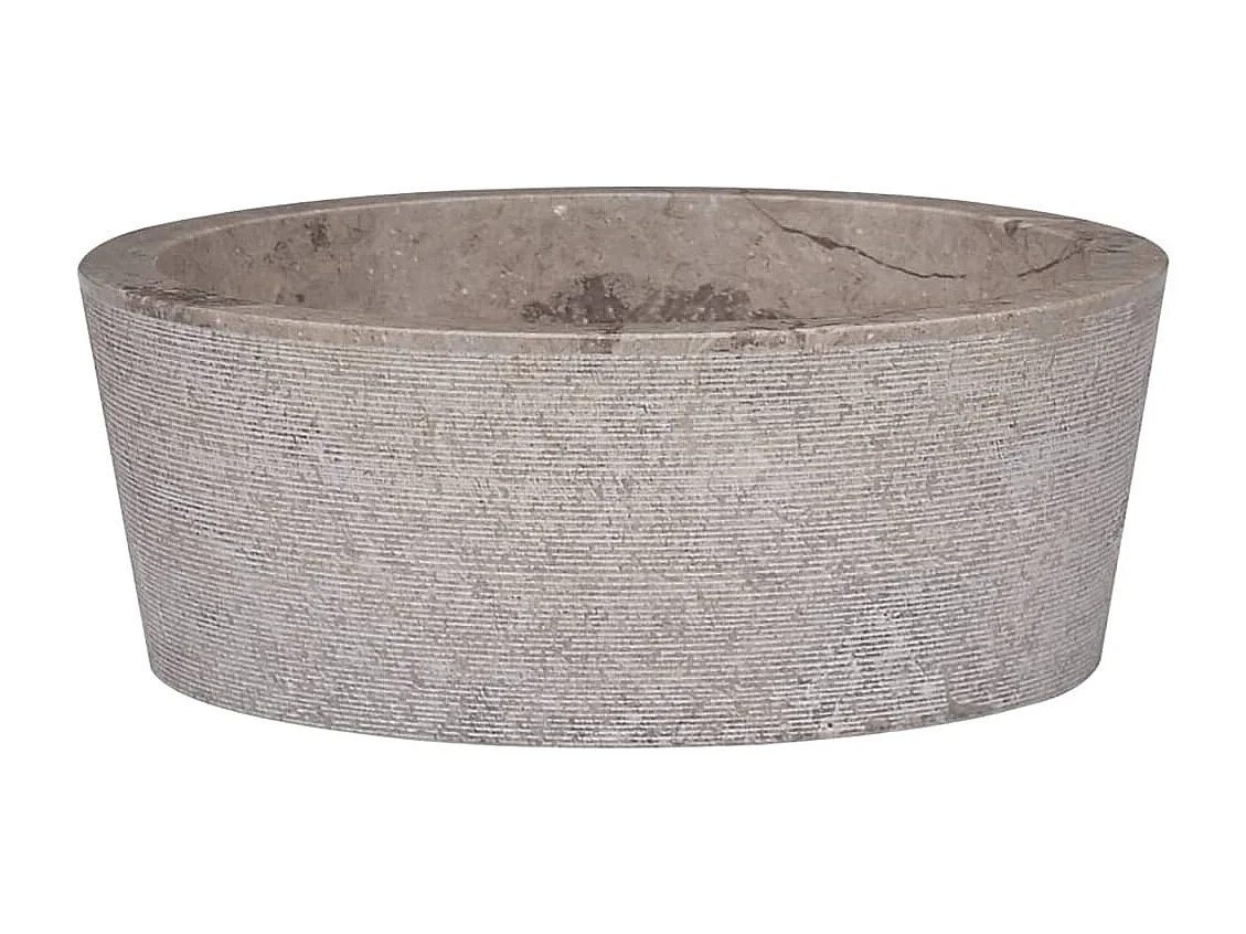 Lavabo Grigio Ø40x15 cm Marmo