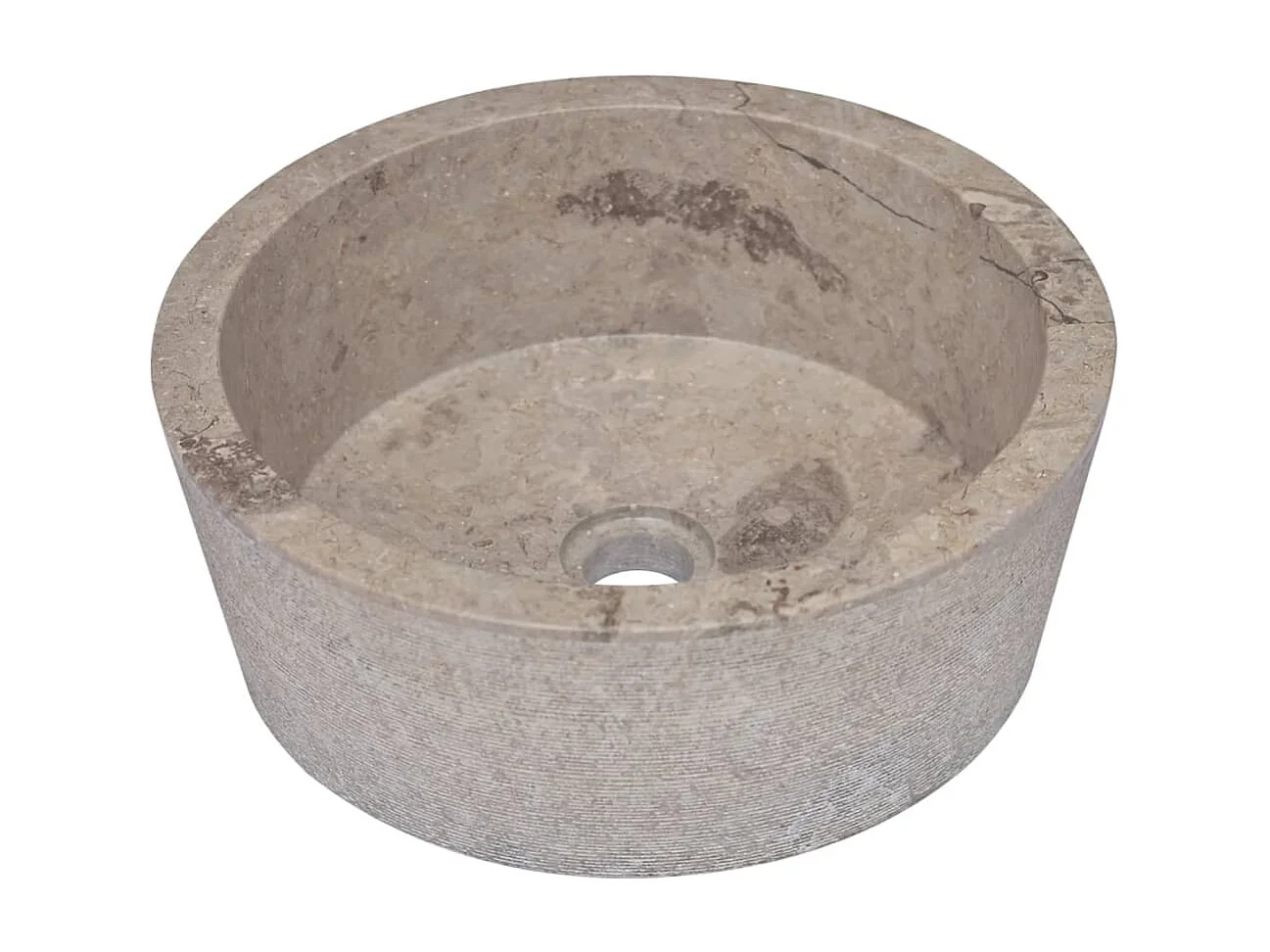 Lavabo Grigio Ø40x15 cm Marmo