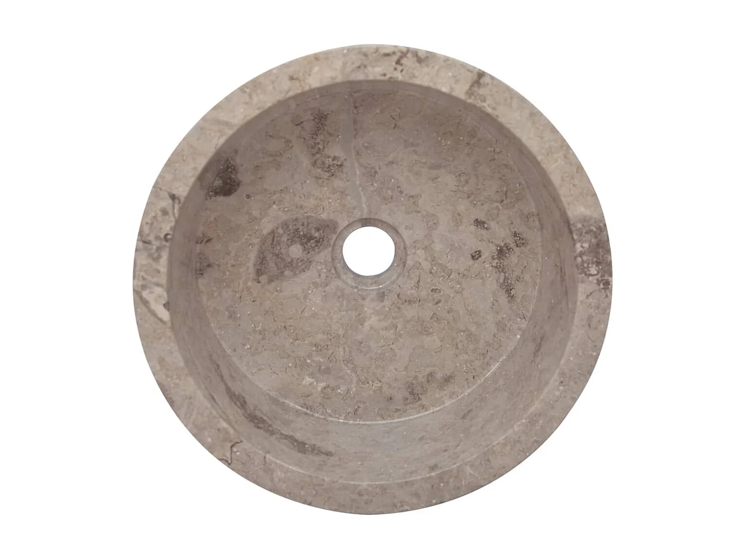 Lavabo Grigio Ø40x15 cm Marmo