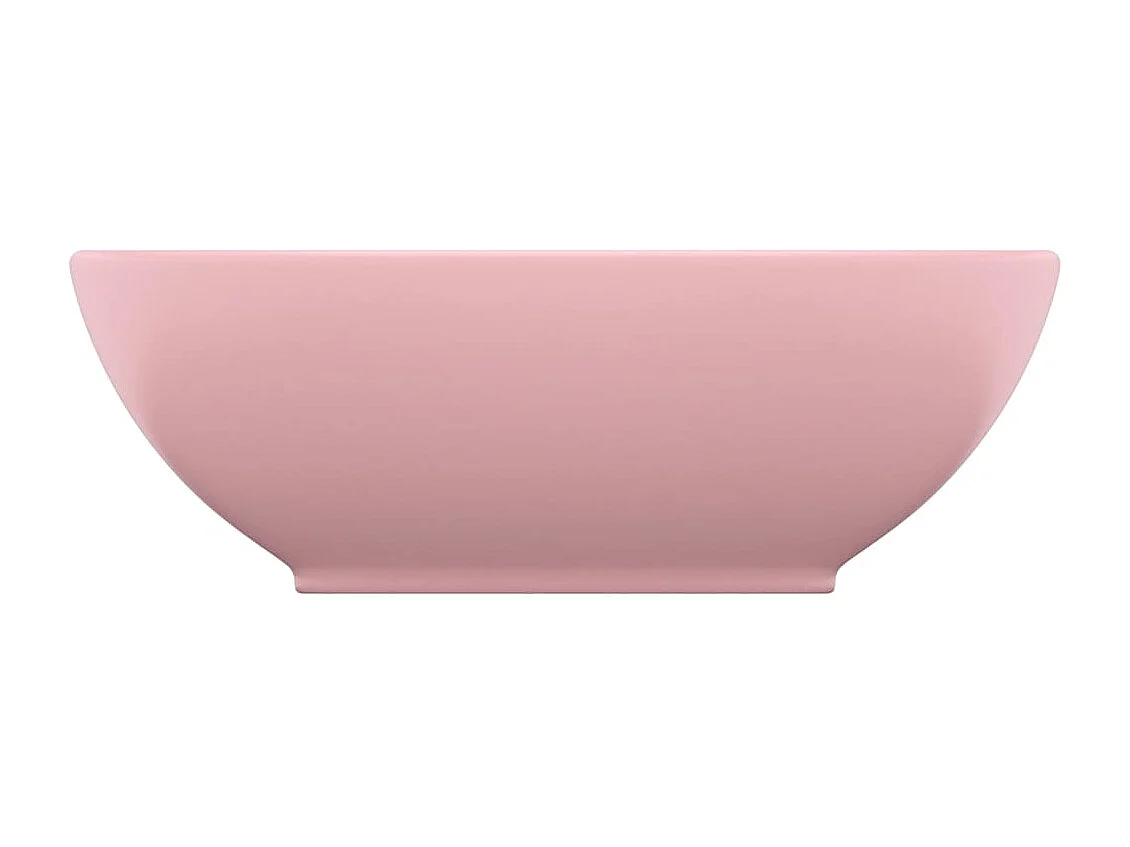 Lavabo ovale de luxe Rose mat 40x33 cm Céramique