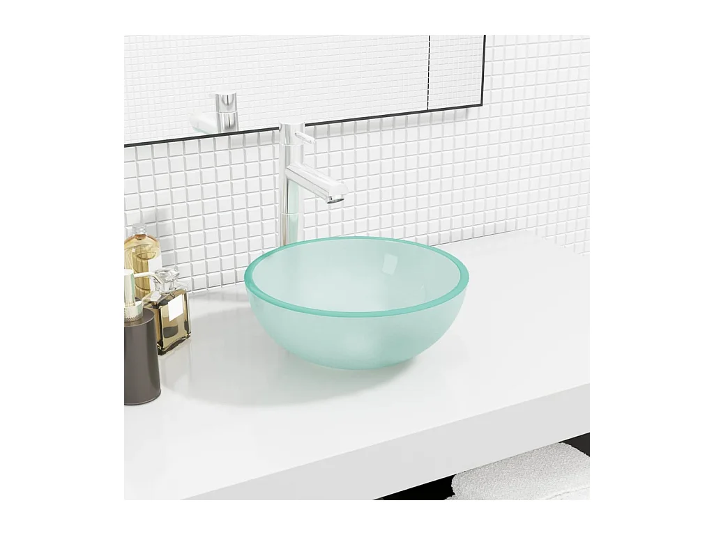 Lavabo Vidrio templado 30x12 cm Esmerilado