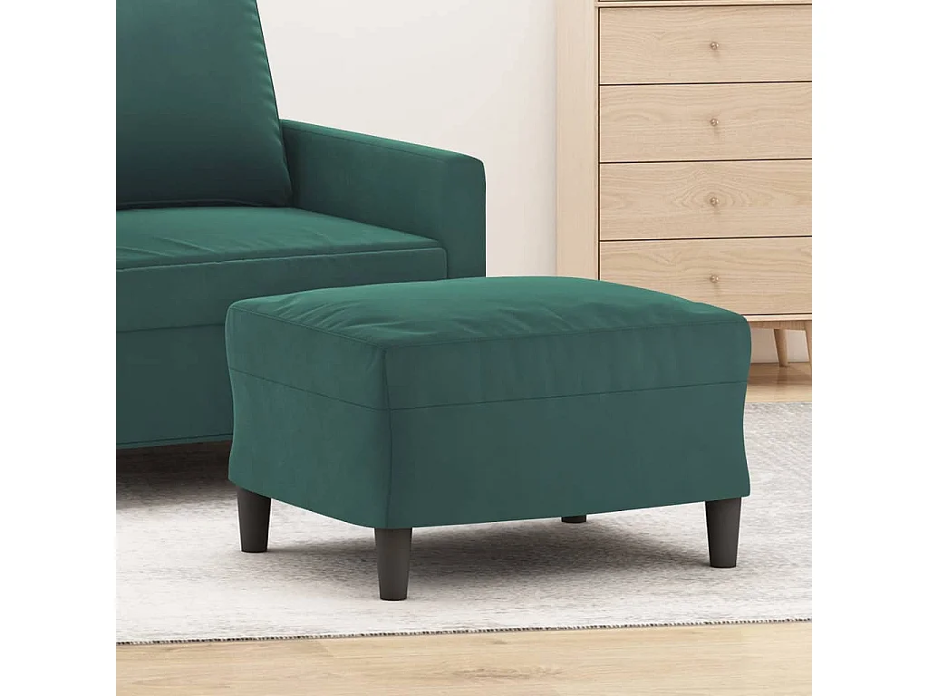 Repose-pied Vert foncé 60x50x41 cm Velours