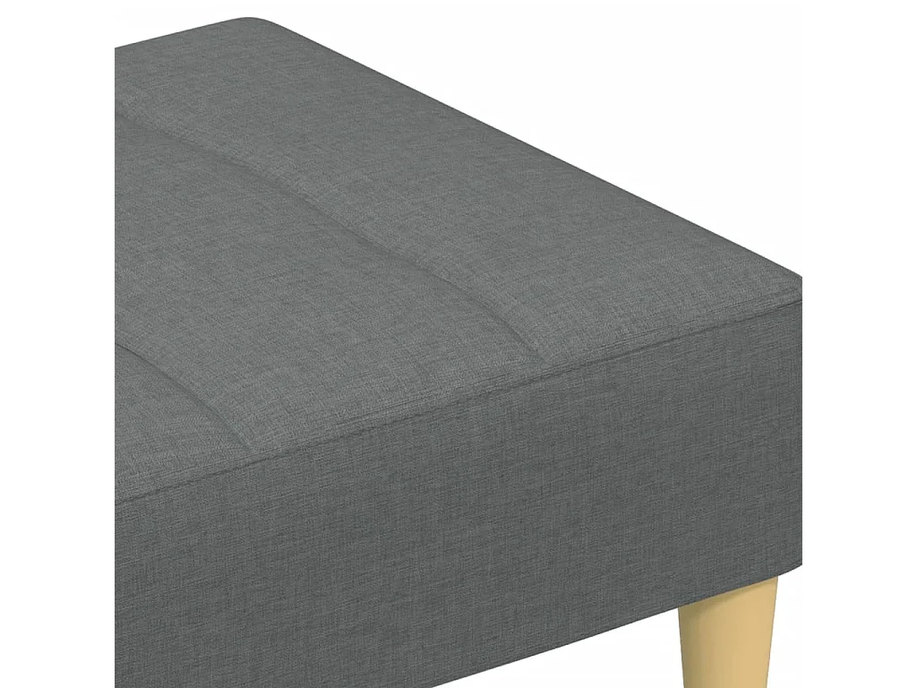 Repose-pied gris foncé 77x55x31 cm tissu