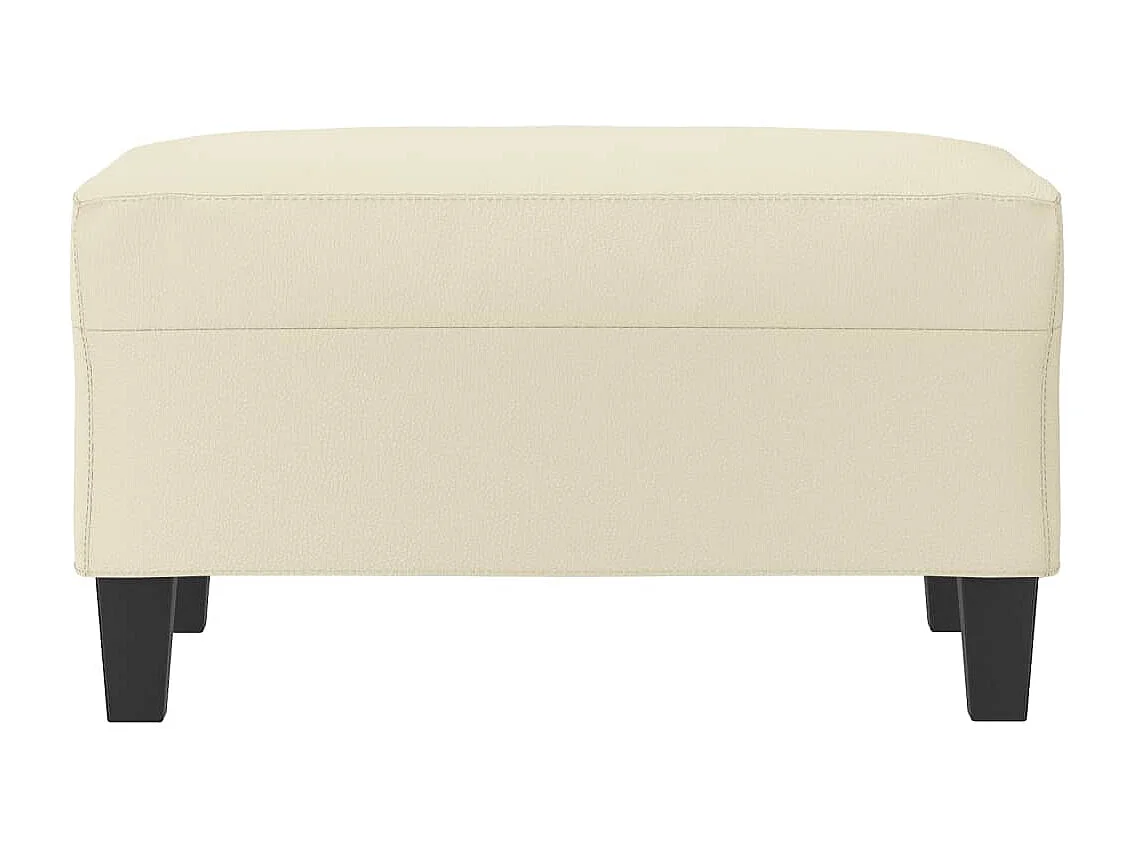 Repousa-pés creme 70x55x41 cm Pele sintética