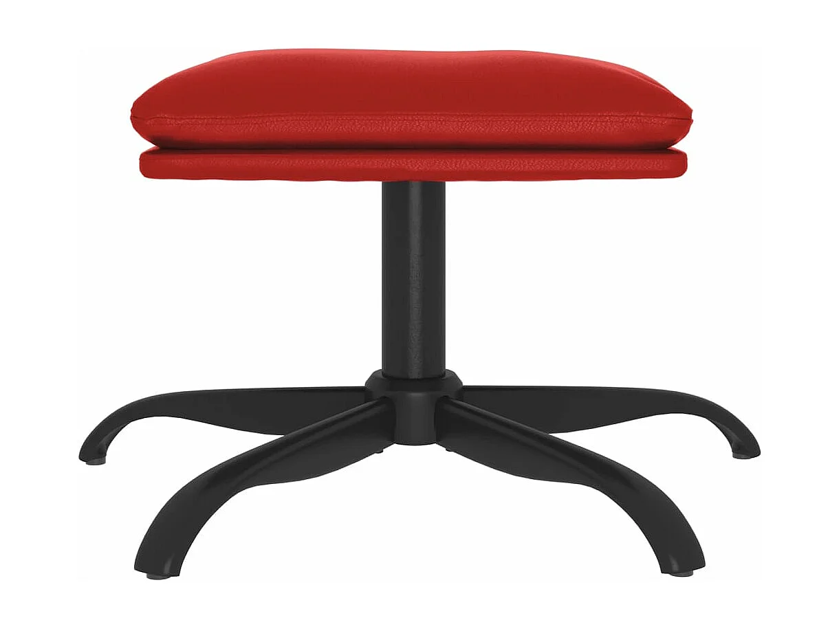 Repose-pied Rouge bordeaux 60x60x36 cm Similicuir