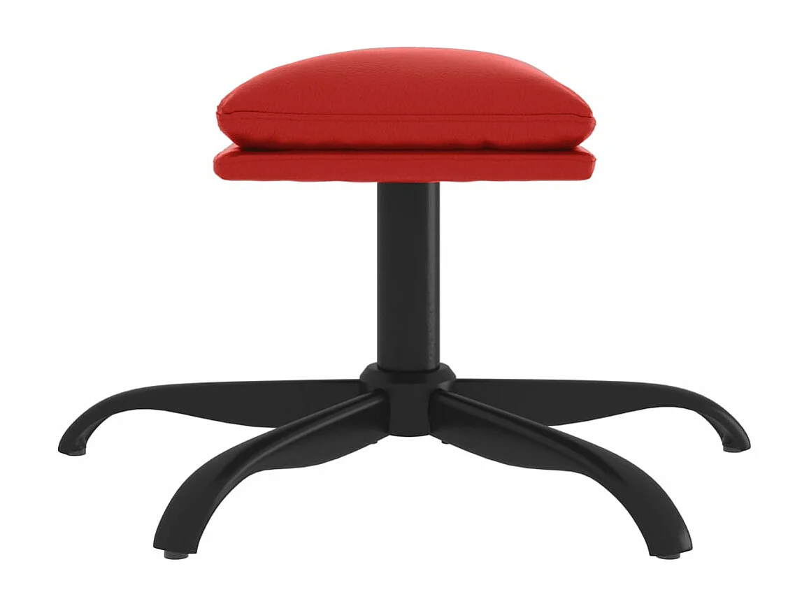 Repose-pied Rouge bordeaux 60x60x36 cm Similicuir
