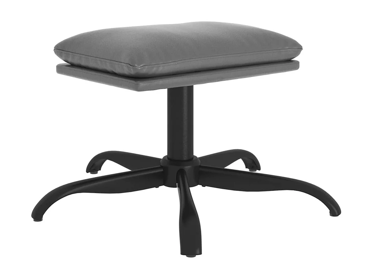 Repose-pied Gris anthracite 60x60x36 cm Similicuir