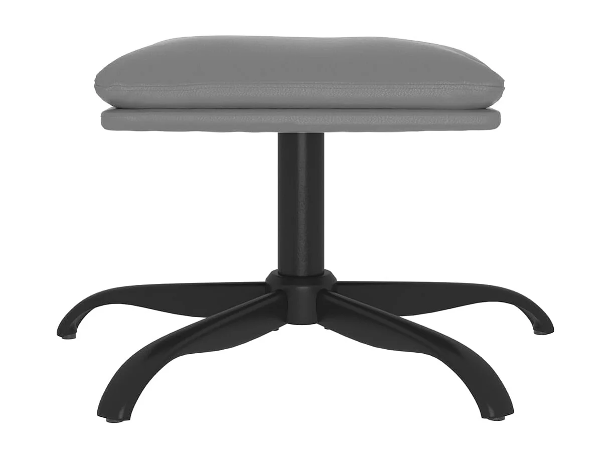 Repose-pied Gris anthracite 60x60x36 cm Similicuir