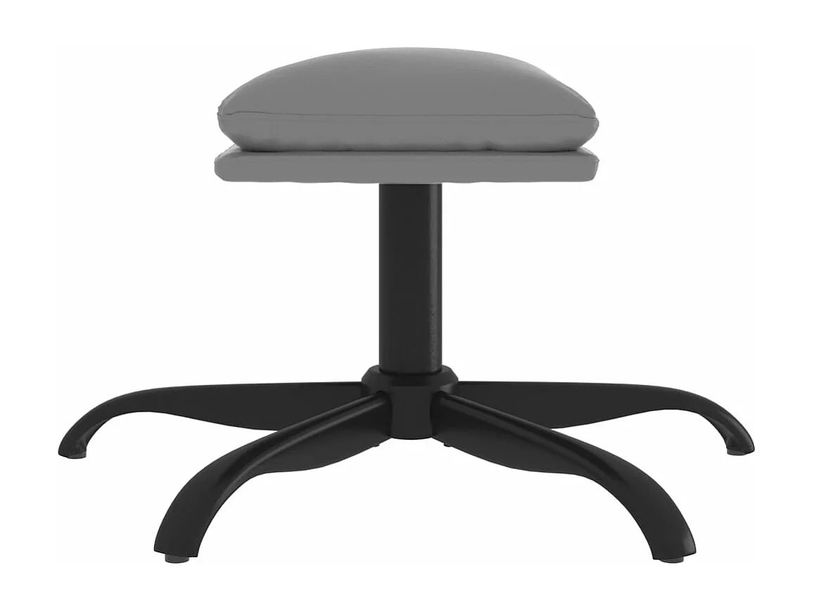 Repose-pied Gris anthracite 60x60x36 cm Similicuir