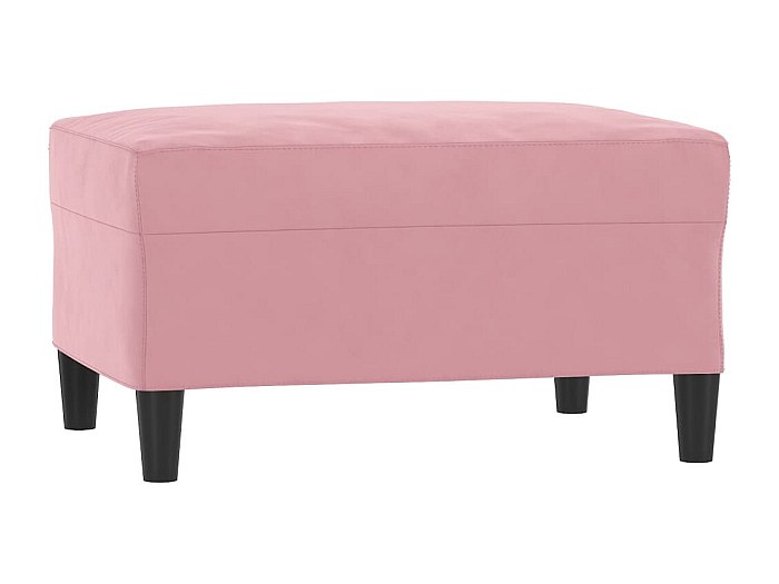 Puf Reposapiés Grande Estilo Chesterfield En Terciopelo Rosa - Suave, Acolchado, Hecho A Mano En UK