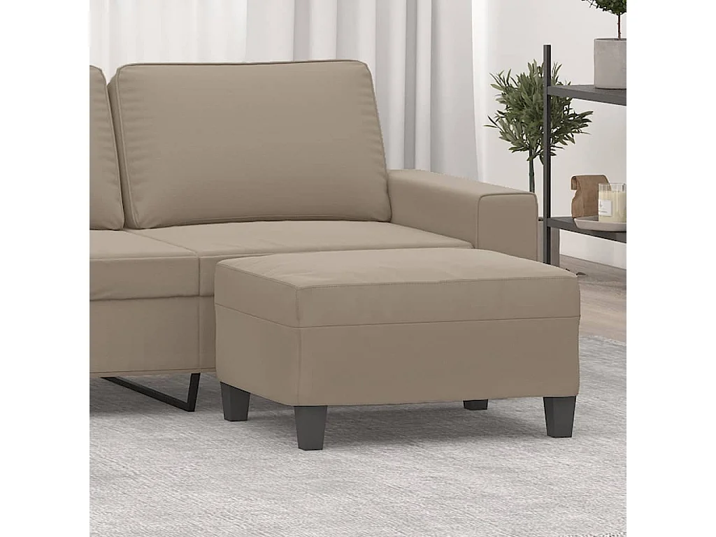 Poggiapiedi tortora 70x55x41 cm Tessuto in microfibra