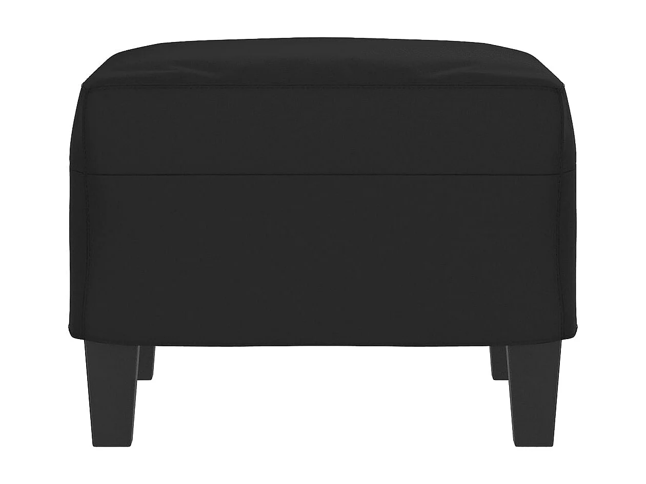 Reposapiés negro 60x50x41 cm Tejido microfibra