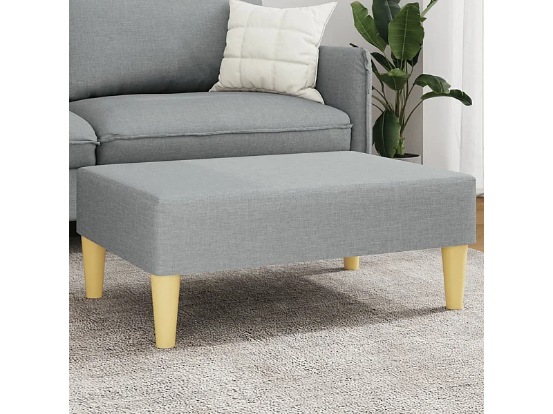 Repose-pied gris clair 77x55x31 cm tissu