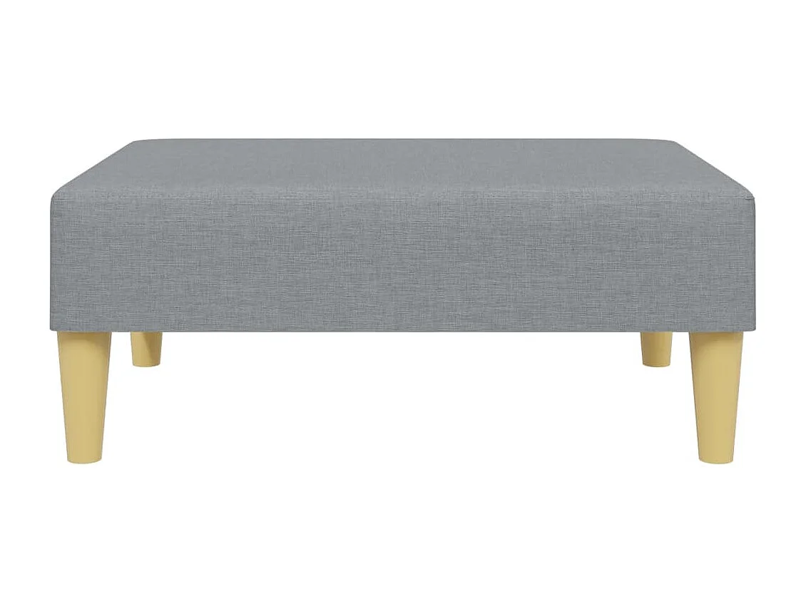 Repousa-pés cinza claro 77x55x31 cm tecido