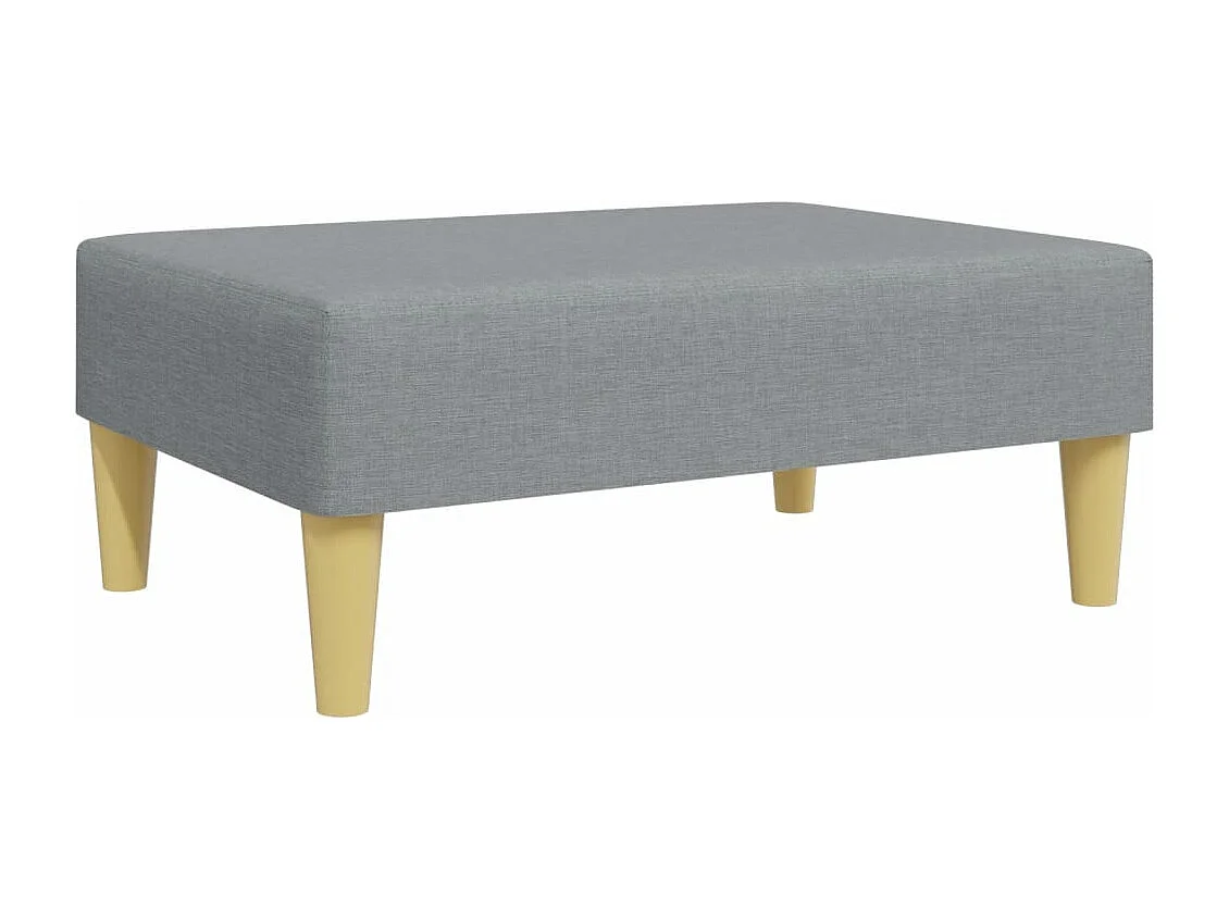 Repose-pied gris clair 77x55x31 cm tissu