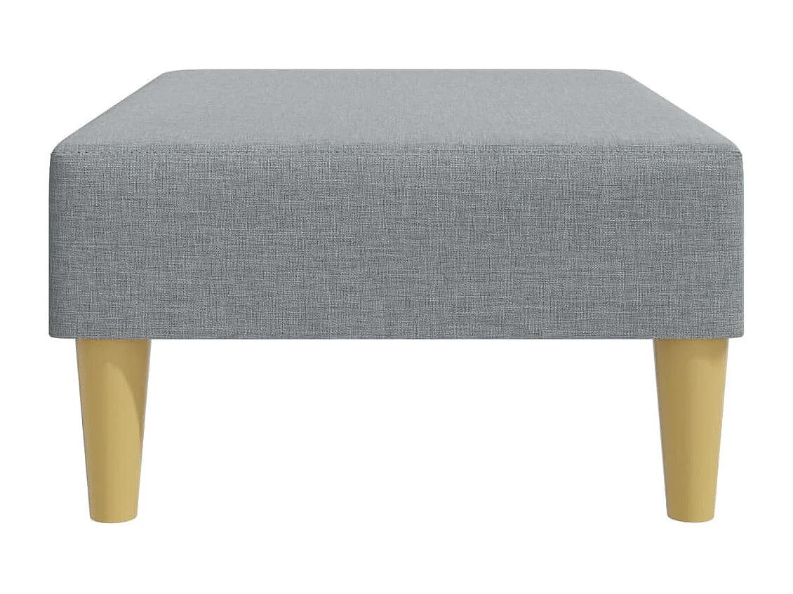 Repose-pied gris clair 77x55x31 cm tissu