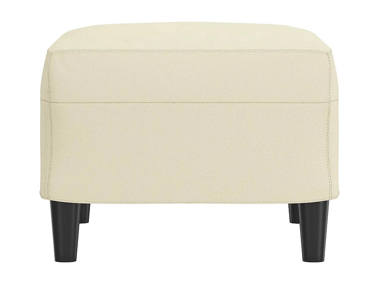 Repose-pied Crème 60x50x41 cm Similicuir