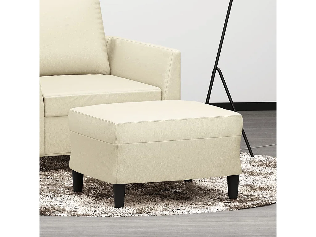 Repose-pied Crème 60x50x41 cm Similicuir