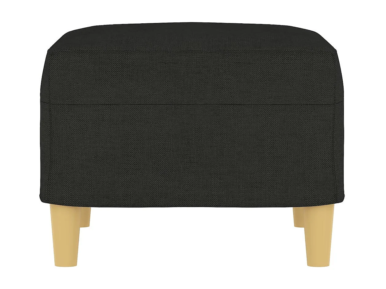 Poggiapiedi Nero 60x50x41 cm Tessuto