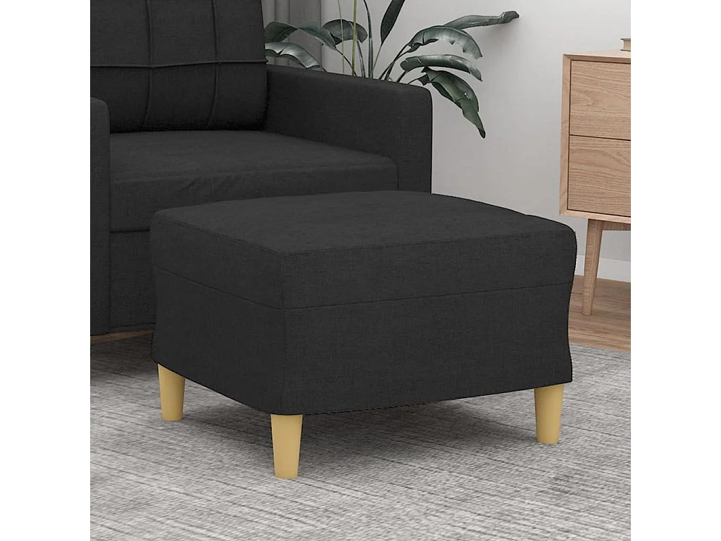 Repose-pied Noir 60x50x41 cm Tissu