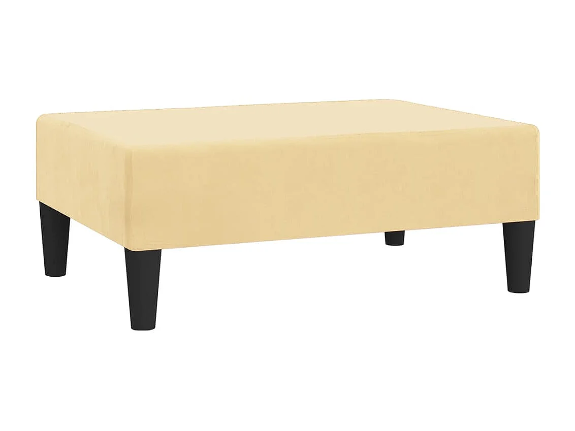 Repose-pied Crème 78x56x32 cm Velours
