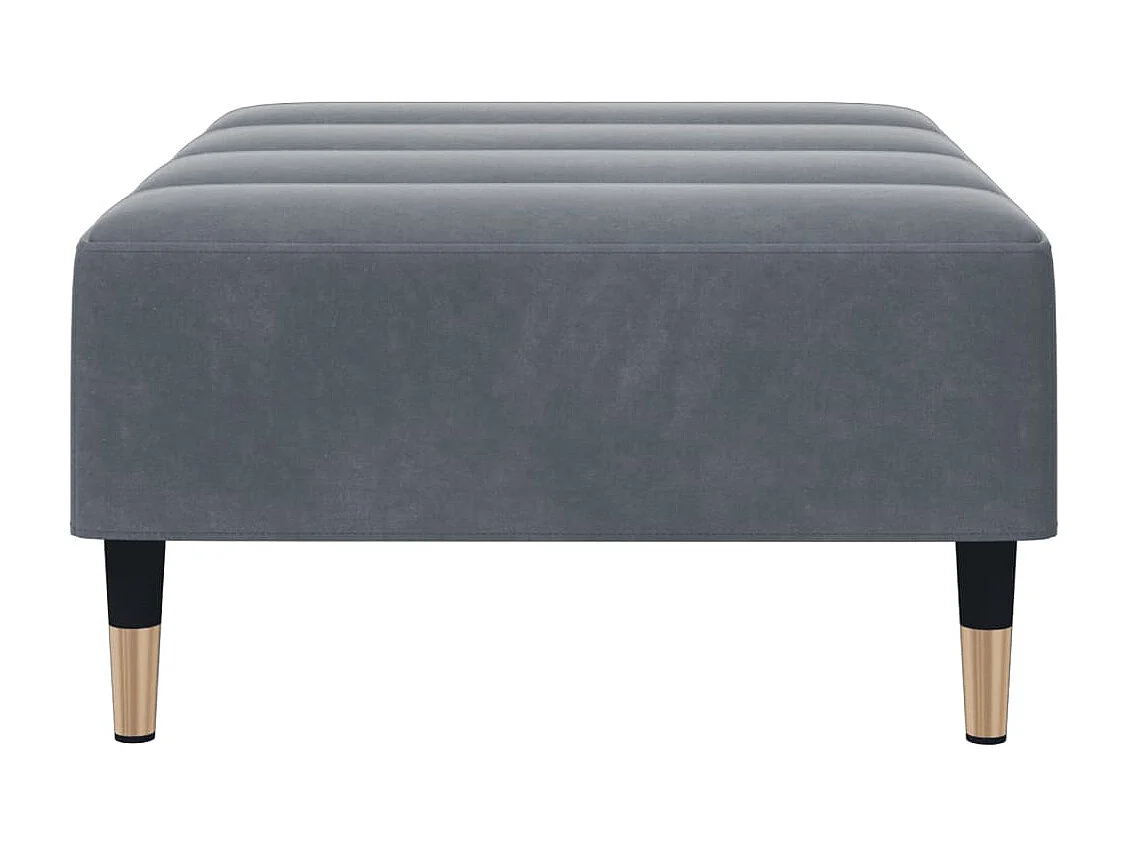 Repousa-pés cinza escuro 77x55x31 cm veludo