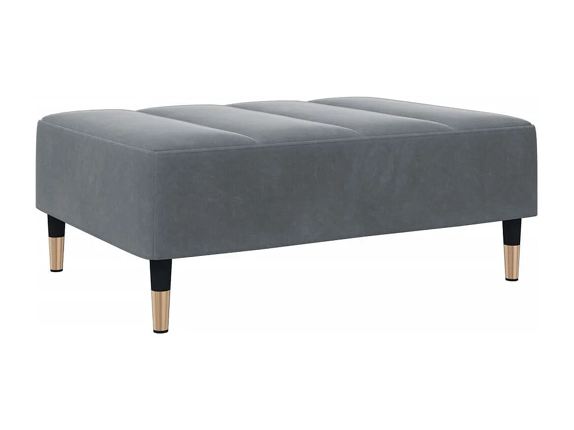 Reposapiés gris oscuro 77x55x31 cm terciopelo