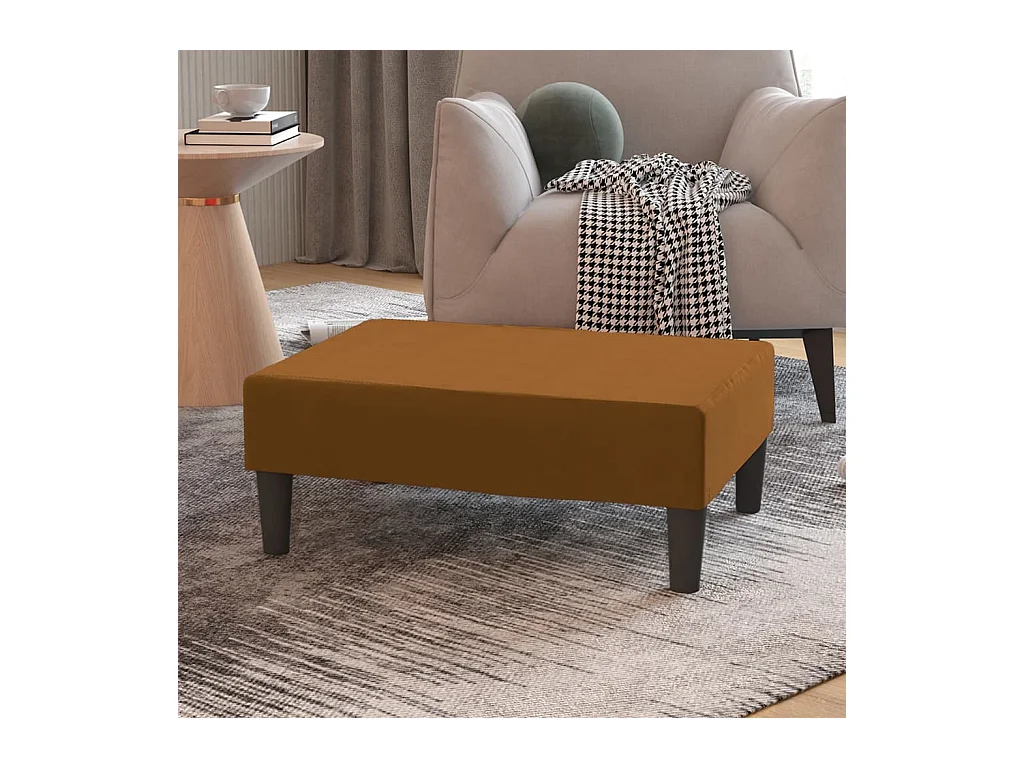 Poggiapiedi marrone 78x56x32 cm Velluto