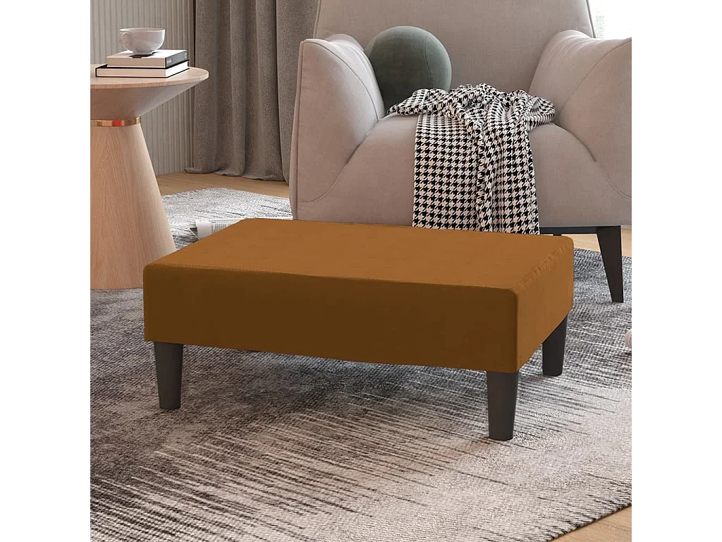 Repose-pied Marron 78x56x32 cm Velours