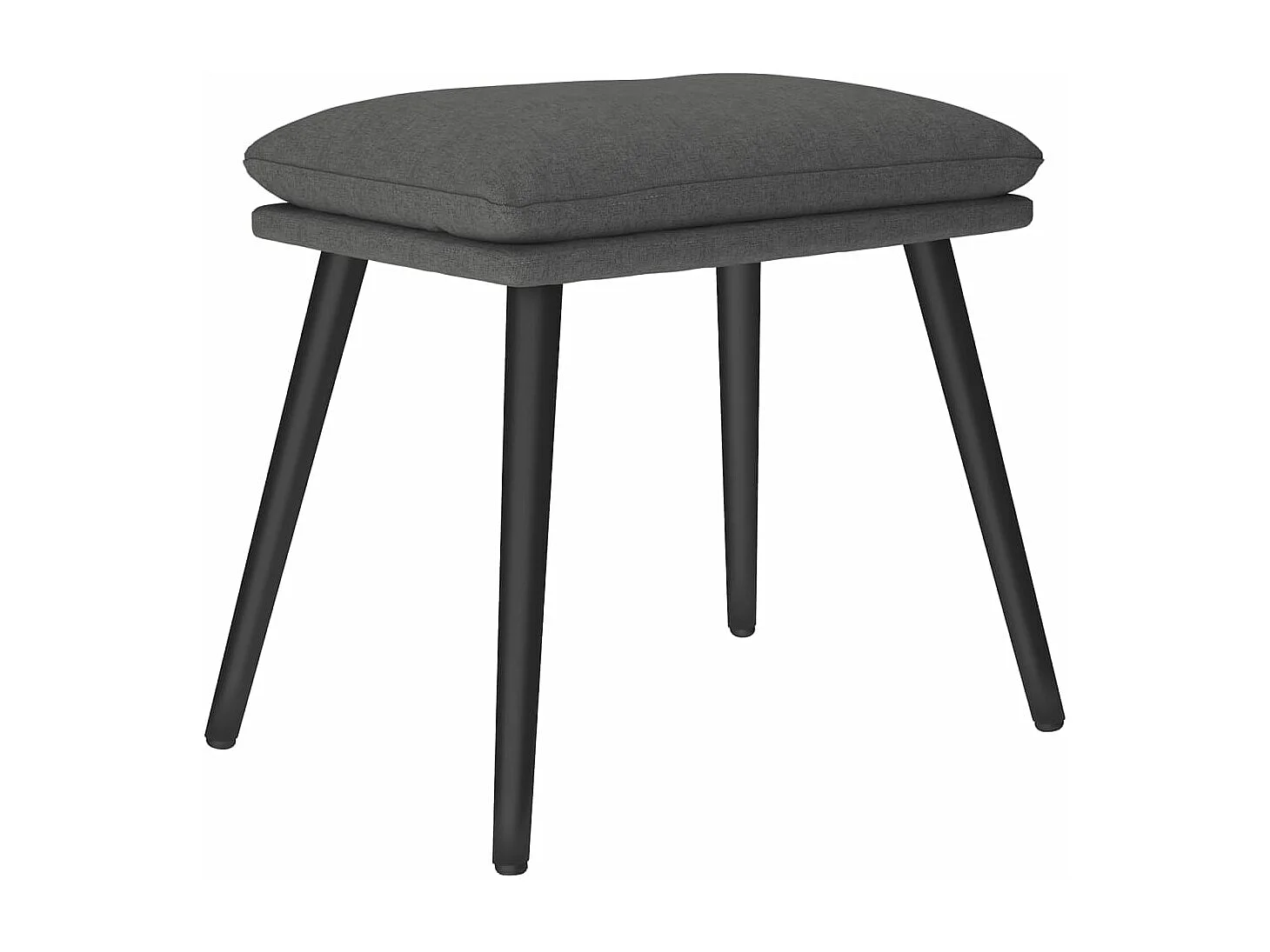 Poggiapiedi Tessuto grigio scuro 45x29,5x35 cm