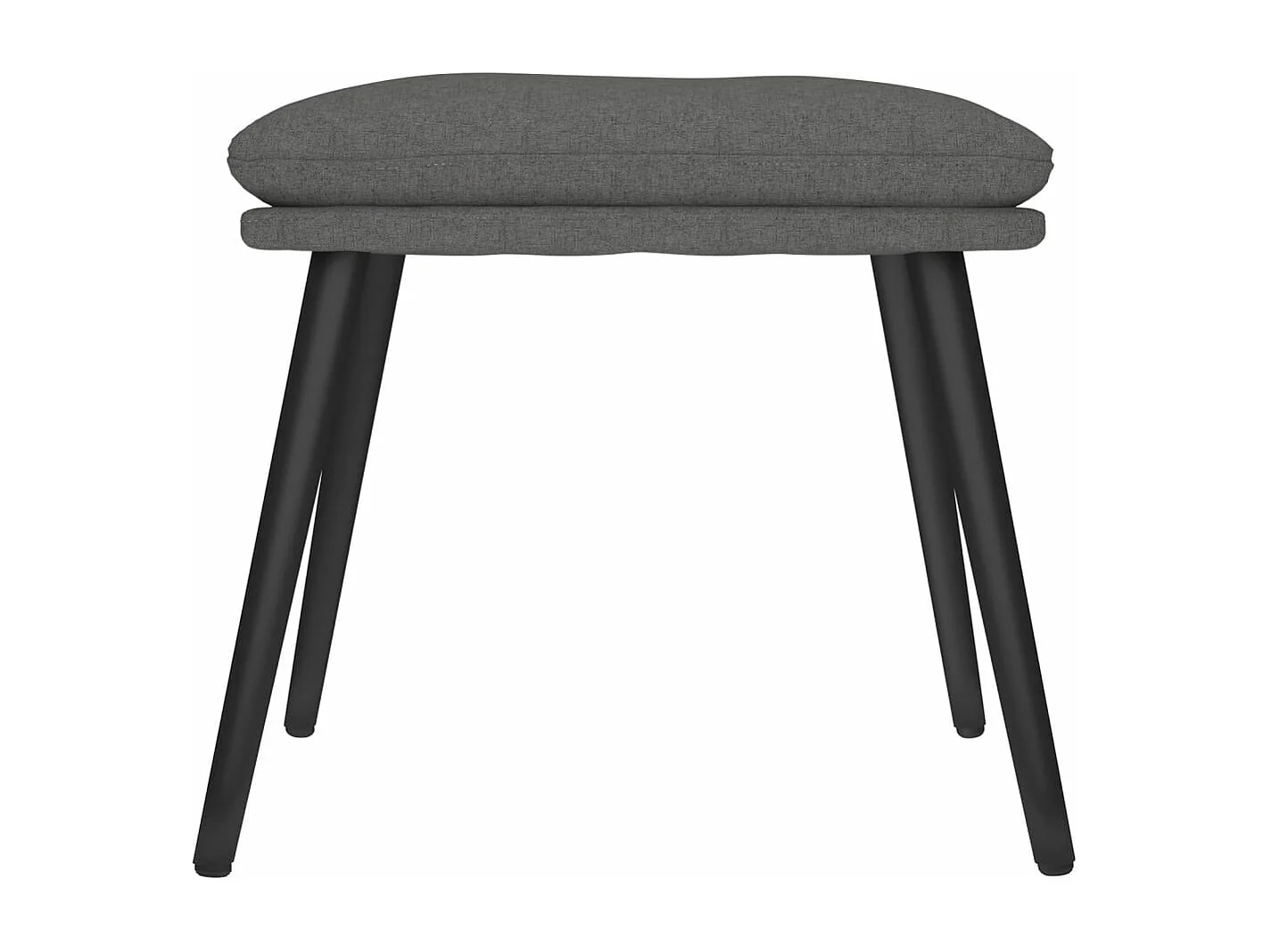 Poggiapiedi Tessuto grigio scuro 45x29,5x35 cm