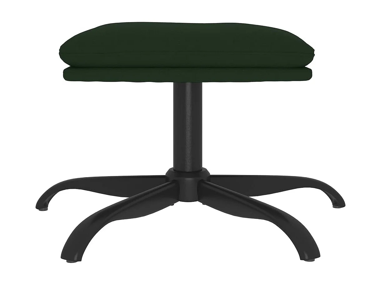 Fußhocker Dunkelgrün 60x60x36 cm Samt