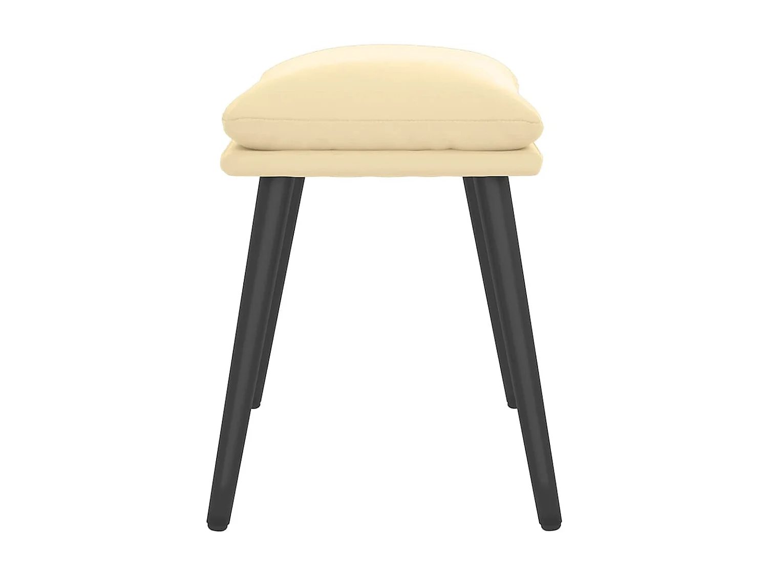 Repose-pied Blanc crème 45x29,5x35 cm Velours