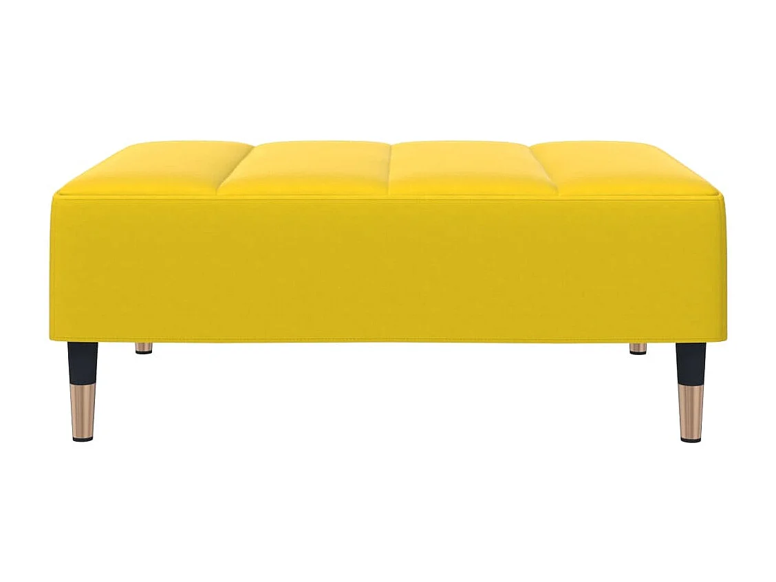 Repousa-pés amarelo 77x55x31 cm veludo
