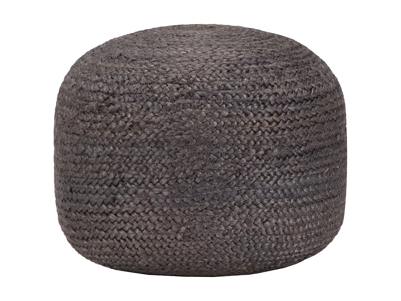 Pouf fait à la main Gris foncé 45 x 30 cm Jute