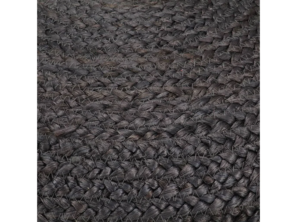 Pouf fait à la main Gris foncé 45 x 30 cm Jute